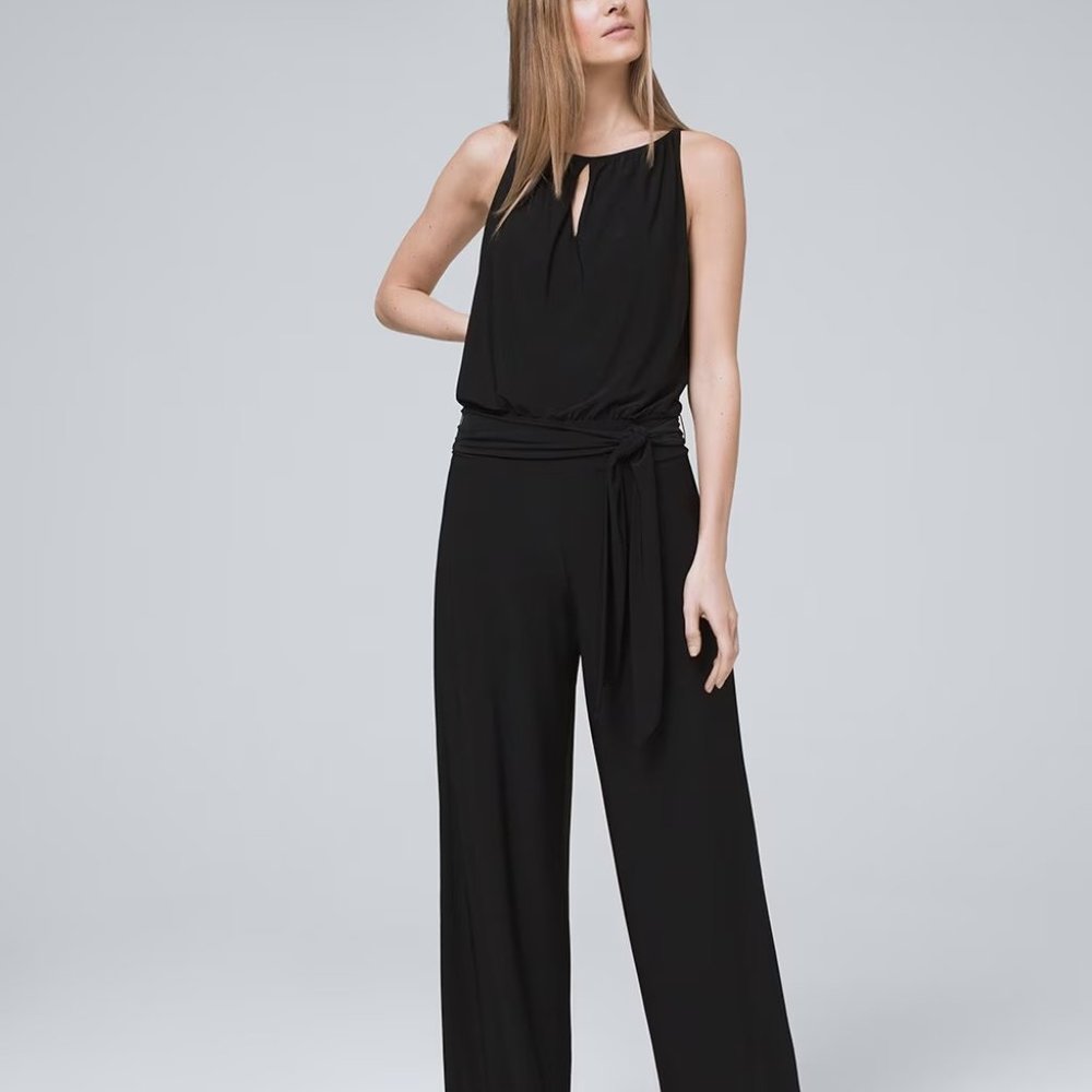 WHBM Wide-Leg Keyhole Jumpsuit Size S